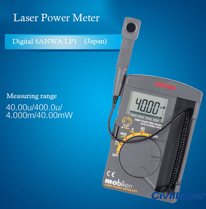 Digital SANWA LP1 Laser Power Meter Pocket optical sensor 400nm~1100nm 0.01uW~39.99mW - 点击图像关闭